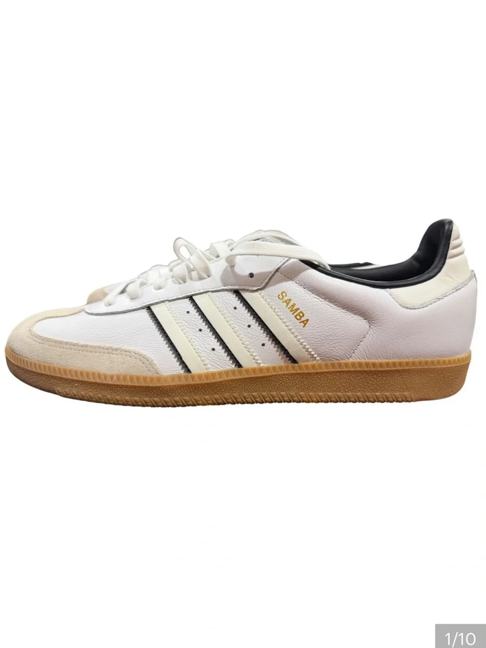 Adidas Samba OG Cloud White Core Black Gum Sole Shoes Mens Size 13